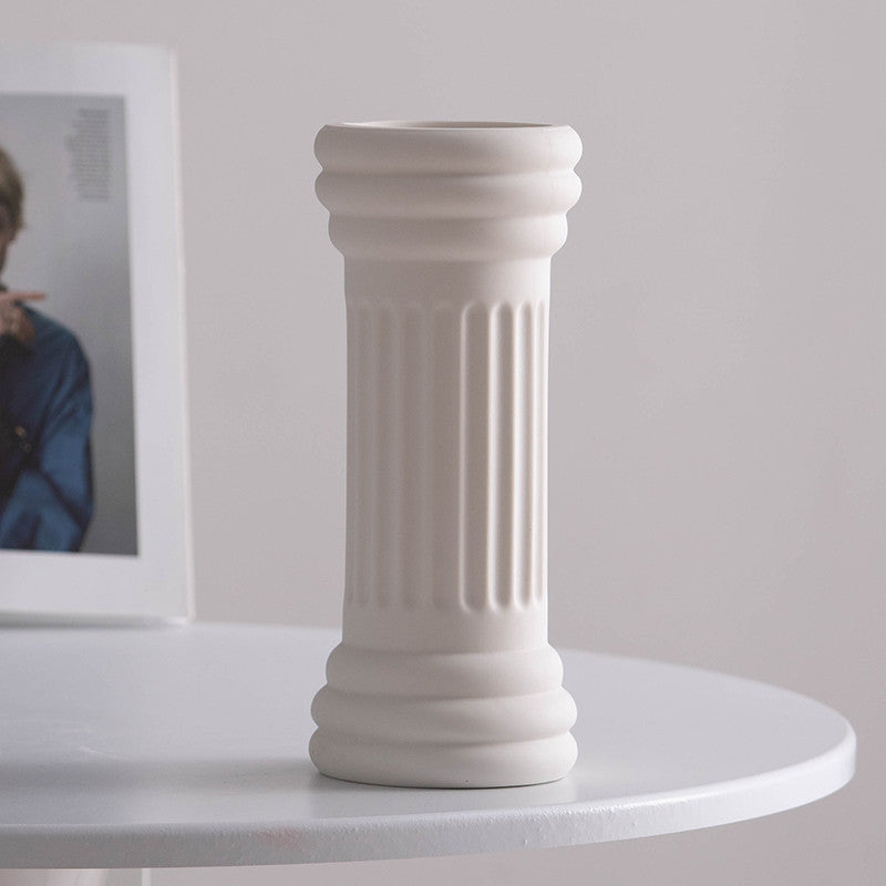 Modern Minimalist Ceramic Decorative Dried Flower Vase Desktop Ornaments