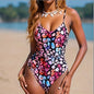 Women's Printed One-piece Non-Back Swimsuit