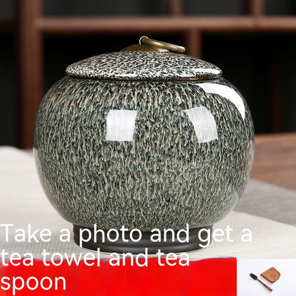 Ceramic Creative Pu'er Tieguanyin Tea Fruit Storage Jar