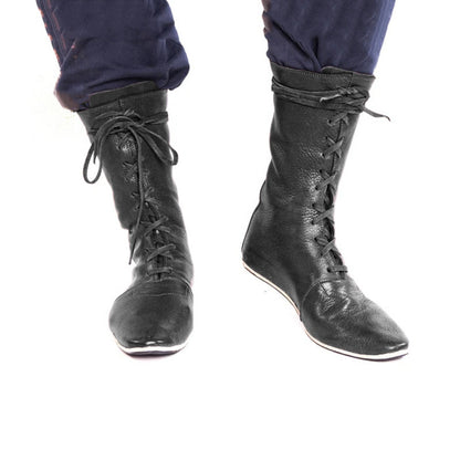 Men's Lace-Up Boots Vintage Pirate Plus Size
