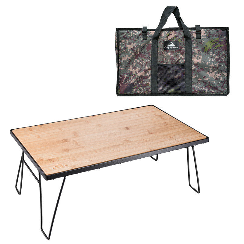 Outdoor Simple Folding Picnic Table Multi-layer Wrought Iron Rack