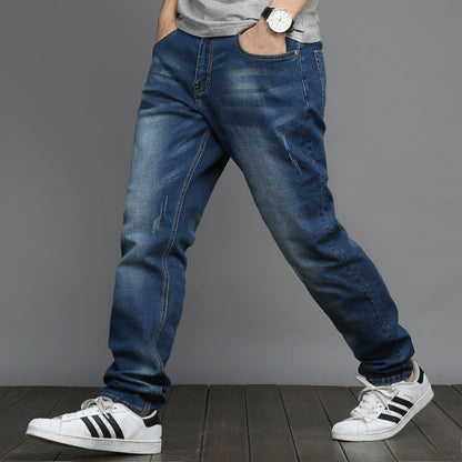 Men's Plus Size Stretch Jeans With Small Feet