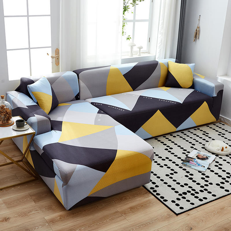 Geometric Stretch Sofa Cover All-inclusive Fabric Lazy Combination Living Room Cushion