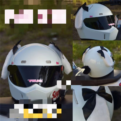 Scooter With Lights Motorcycle Shiny Veil Helmet Accessories Motorcycle Wedding Headdress