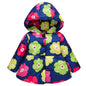 Girls' Hooded Fashion Printed Cotton-padded Jacket