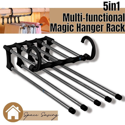Wonder Metal Magic Hanger Pants Clothes Rack Hooks Space Saver Closet Organizers