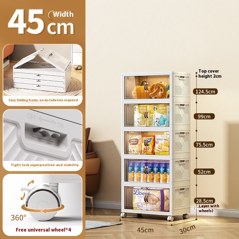 Storage Box Household Installation-free Storage Cabinet Foldable Plastic Locker