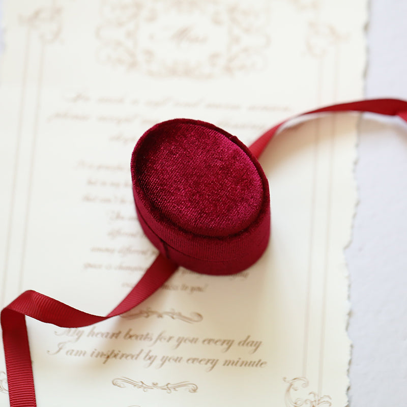 Love Velvet Necklace Solid Color Jewelry Box Gift