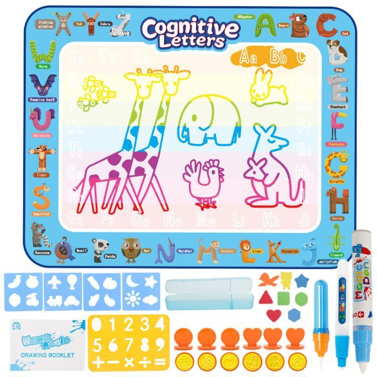 Children's Water Canvas Letters Cognitive Graffiti Mat Educational Writing Board