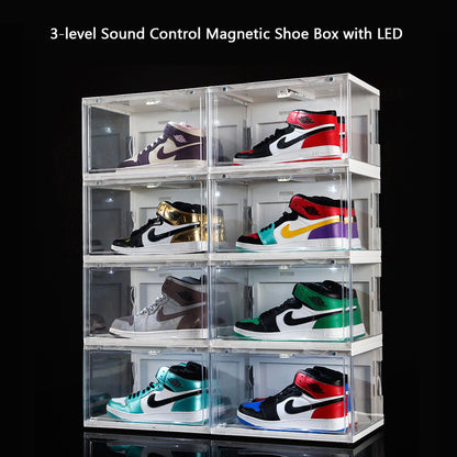 Side Door Acrylic Plastic Basketball Shoes Storage Box