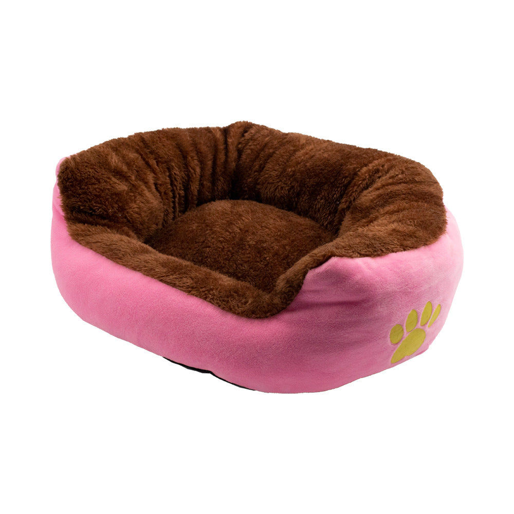 Explosive Dog Paw Print Plush Kennel Pet Sofa