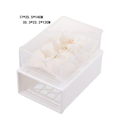 Drawer Type Plastic Transparent Wardrobe Storage Box Finishing