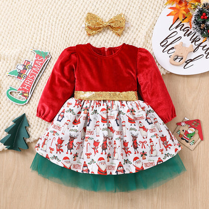 1-5 Years Christmas Winter Girls dress