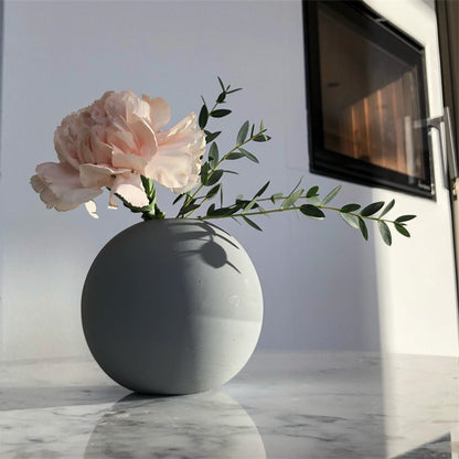 Light Luxury Round Ceramic Living Room Tabletop Vase Decoration Ornaments