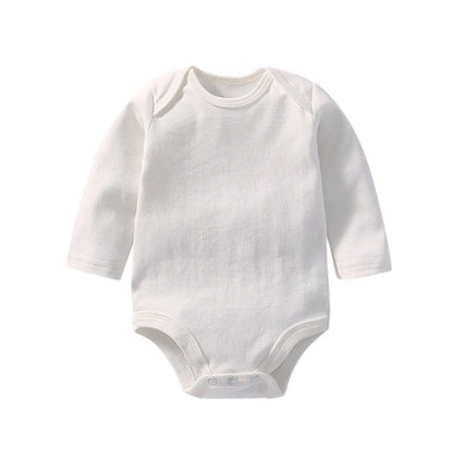 Newborn Solid Color Cotton One-piece Romper Crawl
