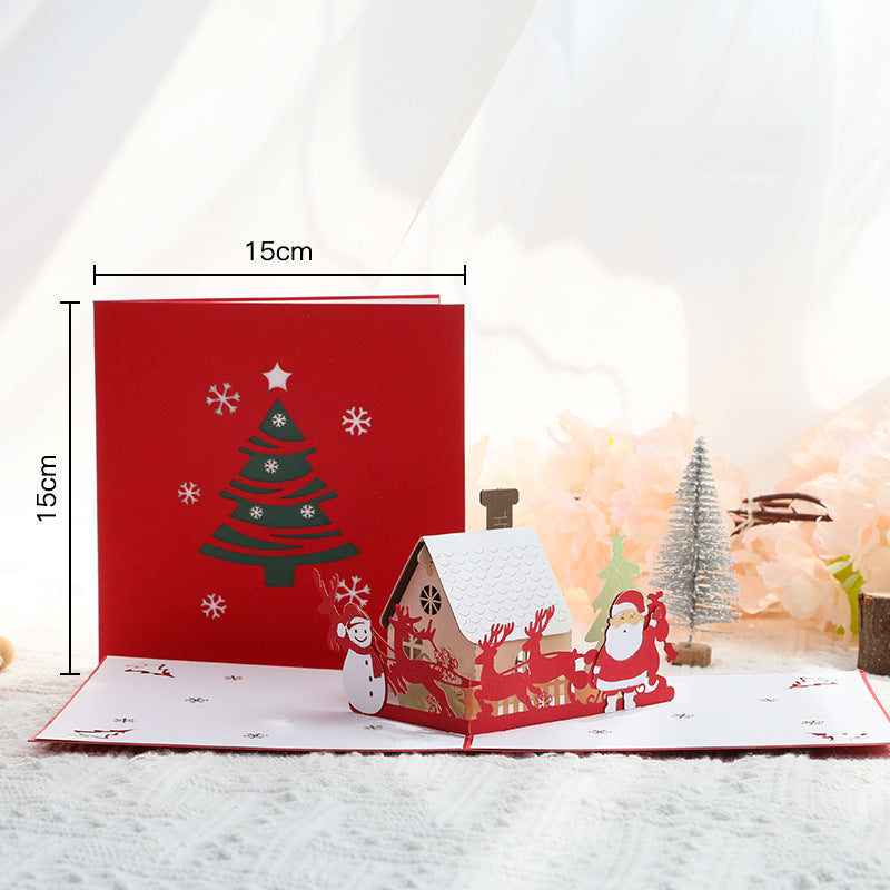 3d Christmas Greeting Card Stereo Christmas Tree Card Creative