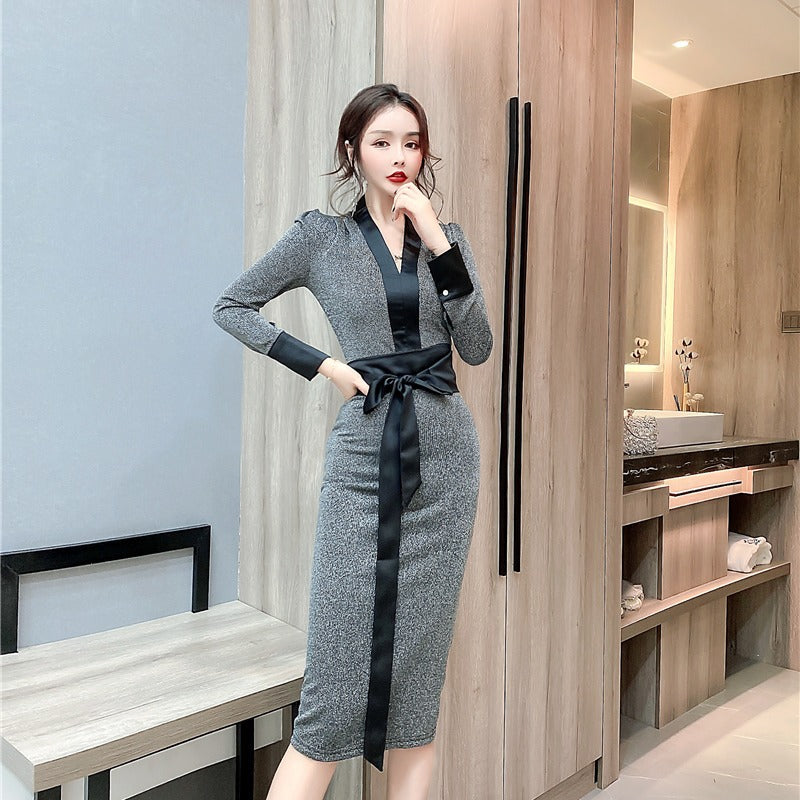 Slim-fit Wrap Hip-waist One-step Skirt