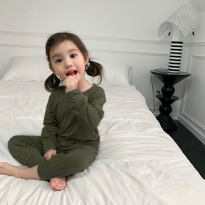 Children's Clothing Modal Bellyband Homewear Solid Color Air Conditioning Clothes