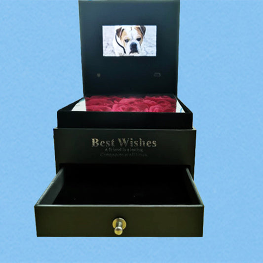 Preserved Flower Gift Box Can Play Video Clips