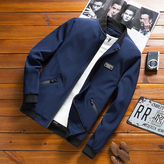 Casual sporty Men's Plus Size Polyester Jacket