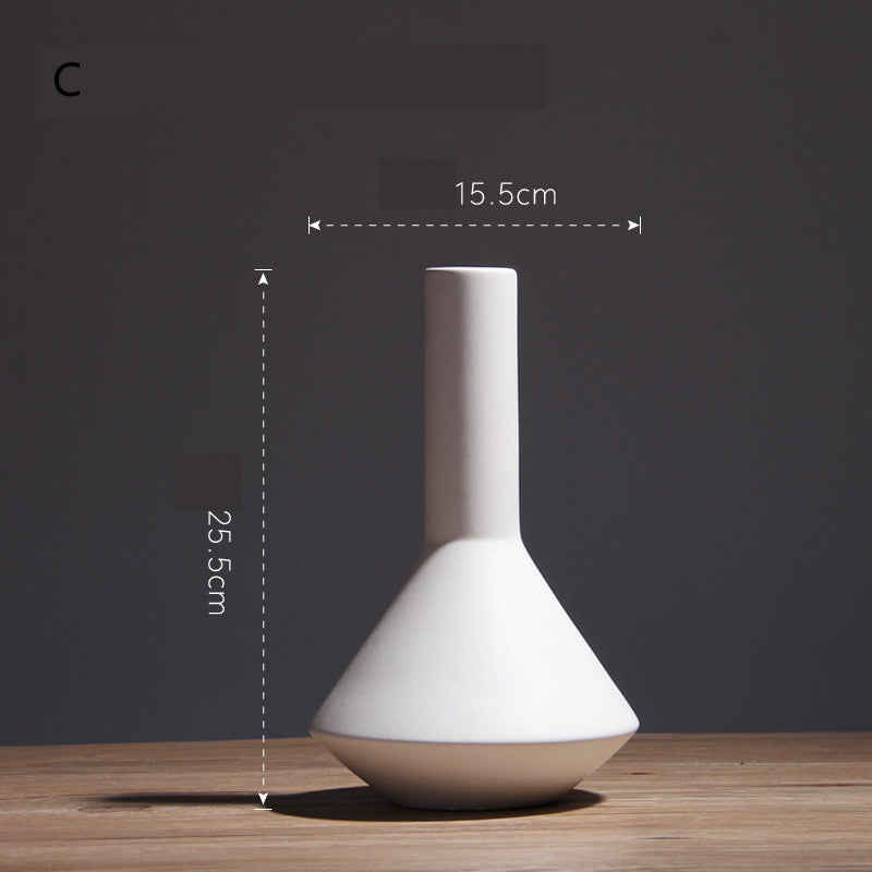 Simple Living Room Home Decoration Creative Black And White Ceramic Vase