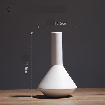 Simple Living Room Home Decoration Creative Black And White Ceramic Vase