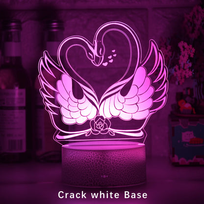 Colorful Touch Remote Control LED Swan-shaped Table Lamp