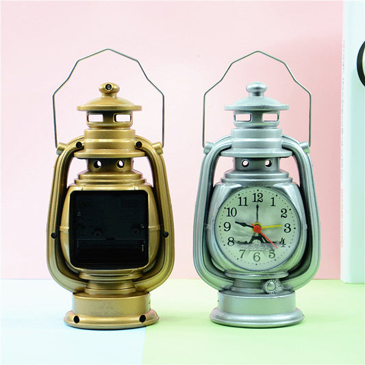 Creative Retro Table Oil Lamp Alarm Clock