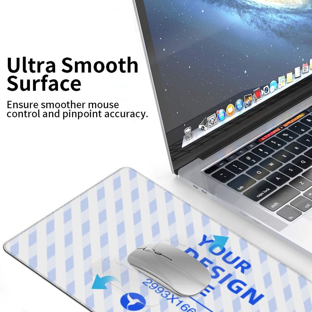 Create your own 16x29.5in Horizontal Oversized Anti-Slip Rubber Keyboard Pad