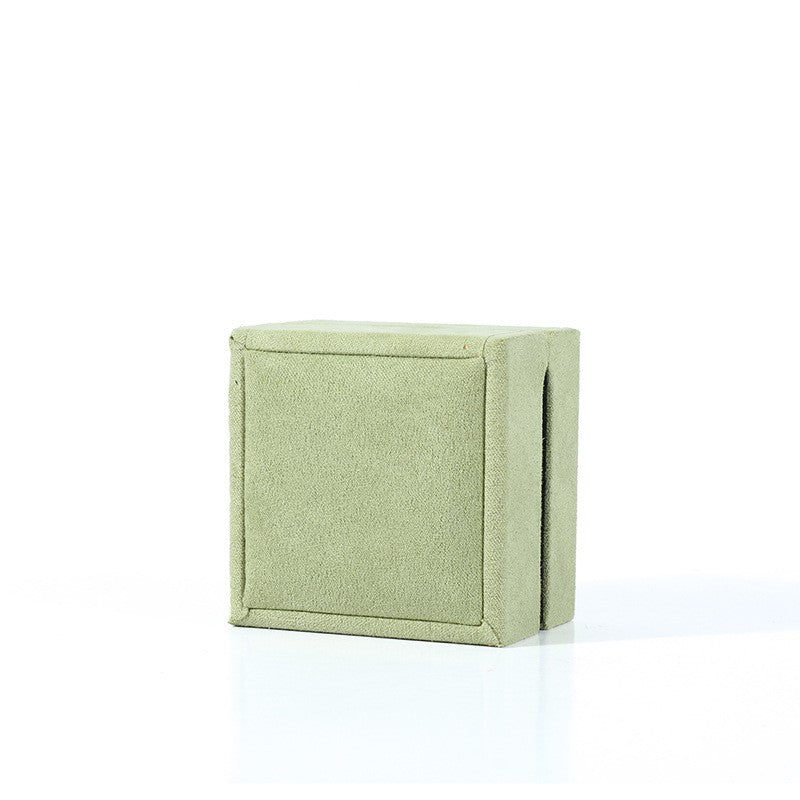 Grass Green Flannel Ring Bracelet Ornament Gift Box