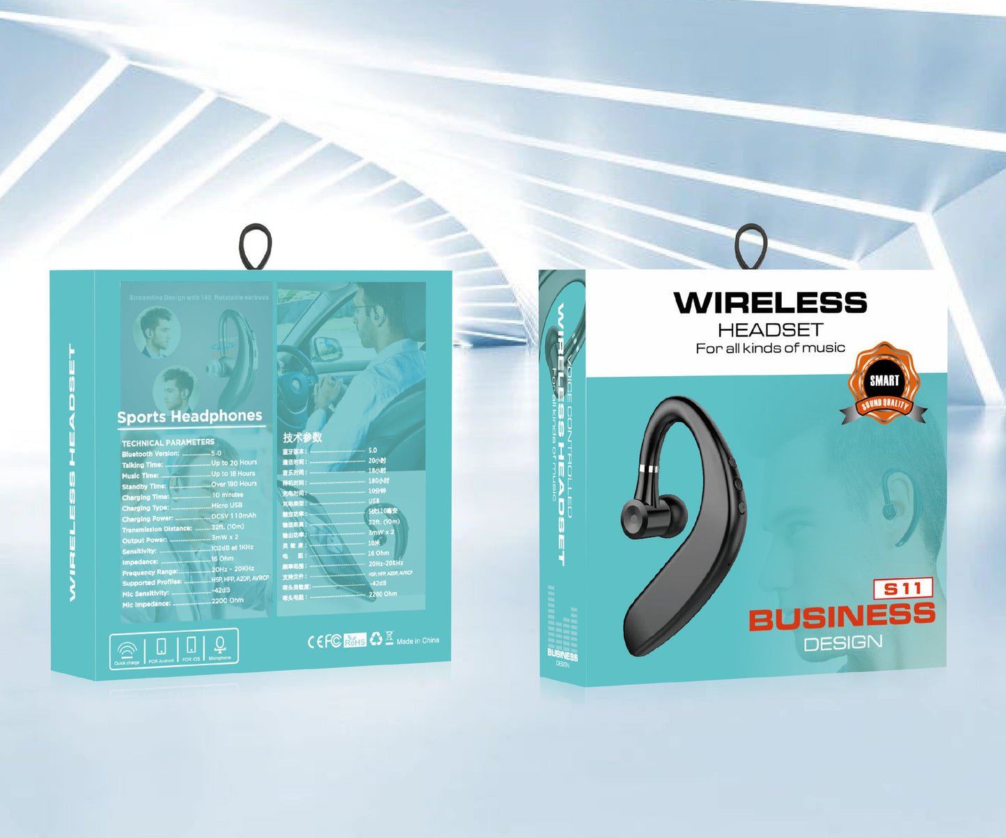 Wireless Bluetooth Headset Unilateral In-ear Earphones