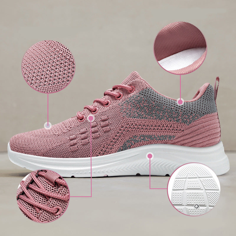 Lace-up Sneakers Women Light Breathable Flats Shoes - FLIPSTYLEZLLC