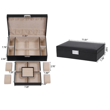 Storage Box With 4 Compartments Detachable Combination Tray Jewelry Storage Gift Box