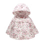 Girls' Hooded Fashion Printed Cotton-padded Jacket