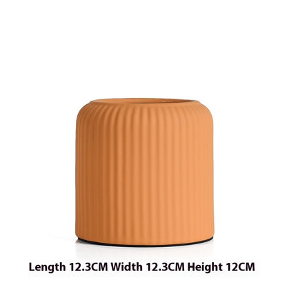 Modern Minimalist Ceramic Vase Morandi Wide Mouth Dry Desktop TV Cabinet Flower Arrangement Decoration