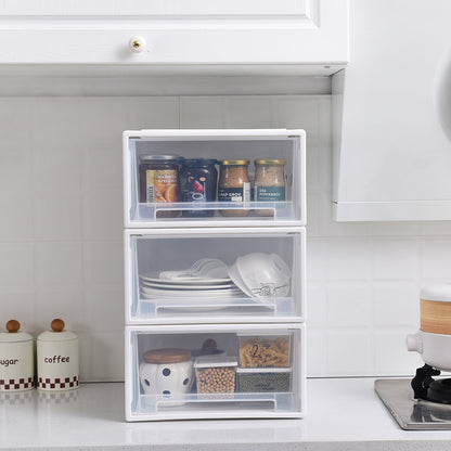Drawer Type Plastic Transparent Wardrobe Storage Box Finishing