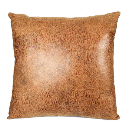 Retro Leather Sofa Pillowcase Cover With Gilded Backrest Cushion