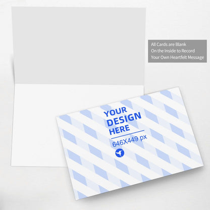 Horizontal Thick And Tough Pearl Paper Holiday Card