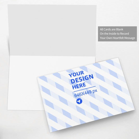 Horizontal Thick And Tough Pearl Paper Holiday Card