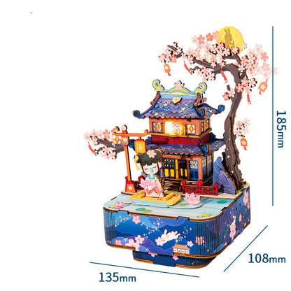 Antique Assembled Music Box Handmade Gift