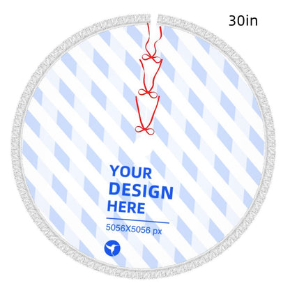 Create Your Own Fringed Edge Christmas Tree Padded Apron