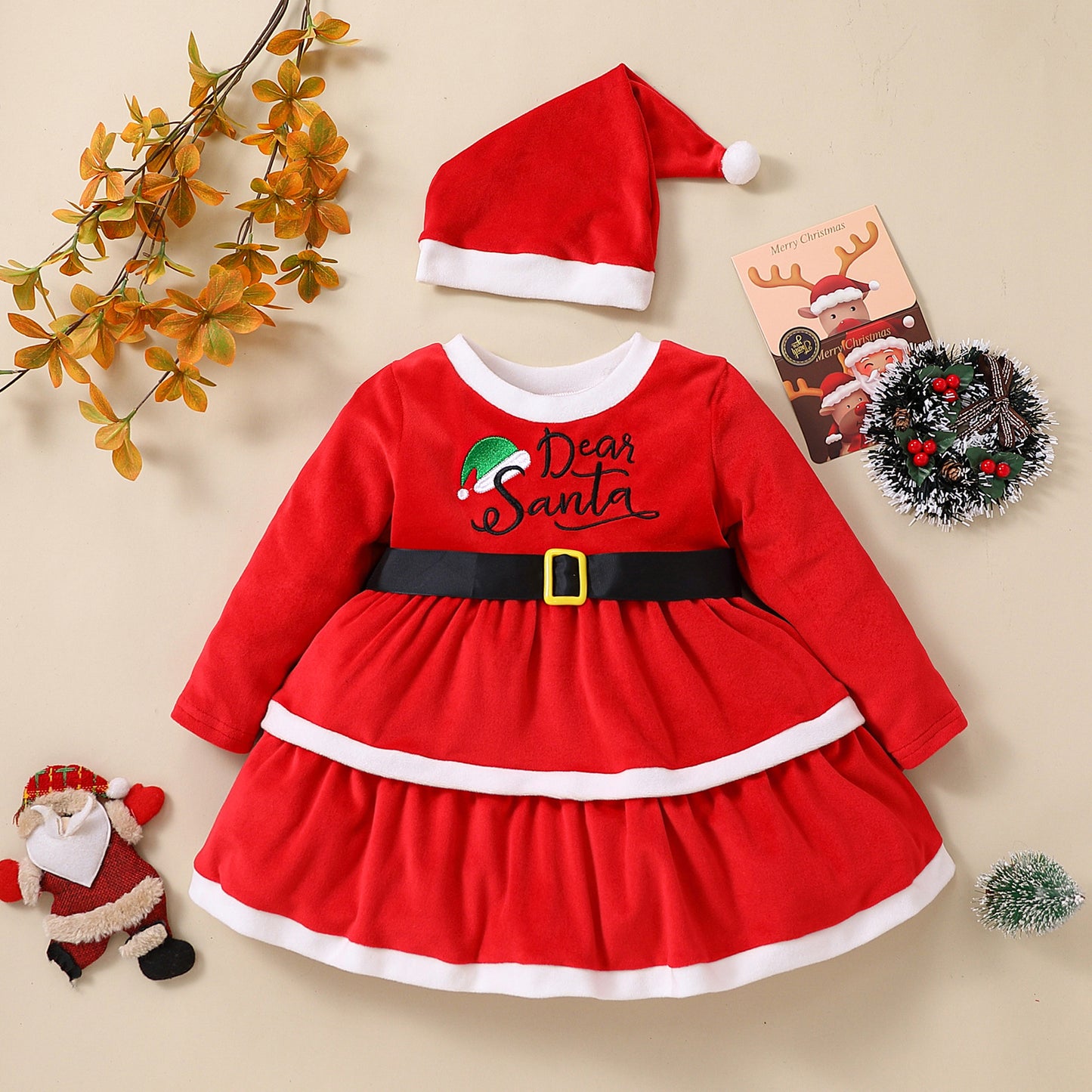 1-5 Years Christmas Winter Girls dress