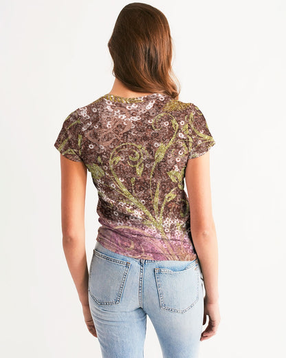 BEAUTIFUL PURPLE GITTER DESIGN CREATED BY FLIPSTYLEZ Women's All-Over Print Tee