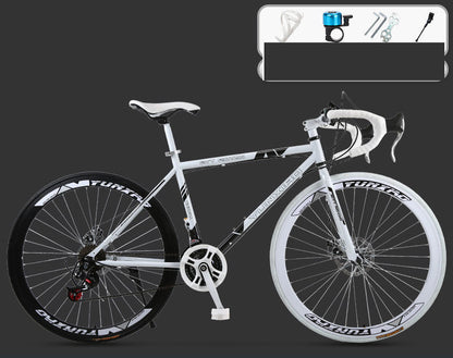 Road Race Variable Speed Solid Tire Double Disc Brake Bicycle