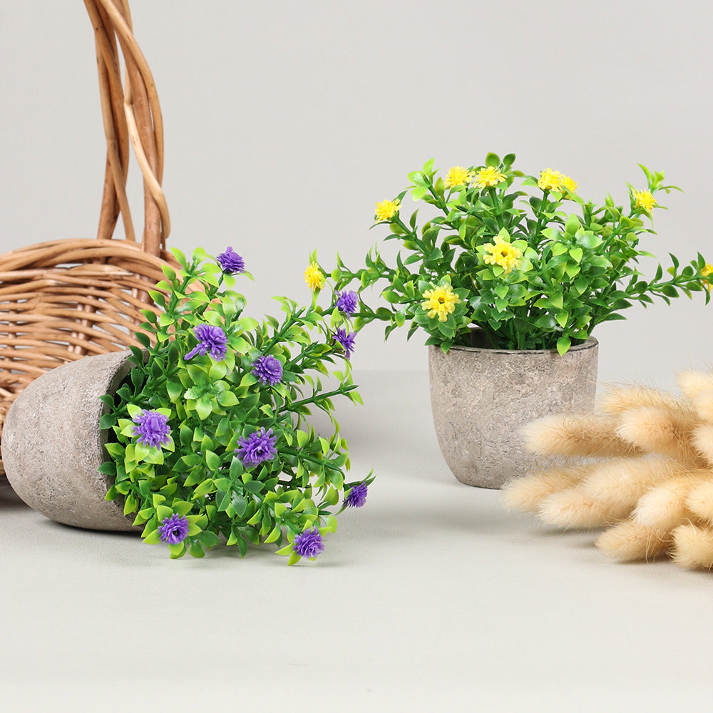 Simulation Starry Mini Pulp Pot Plastic Green Plant