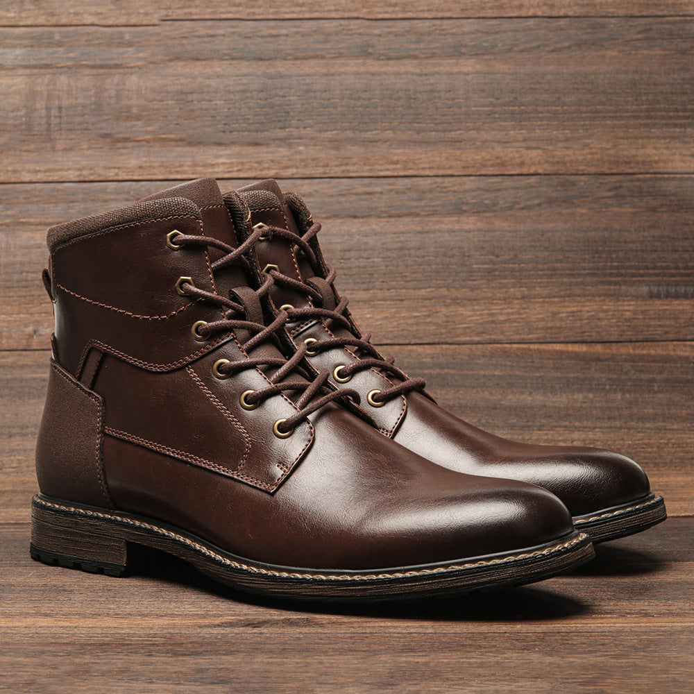 Men's Outdoor Tooling Retro High-top Leather Boots