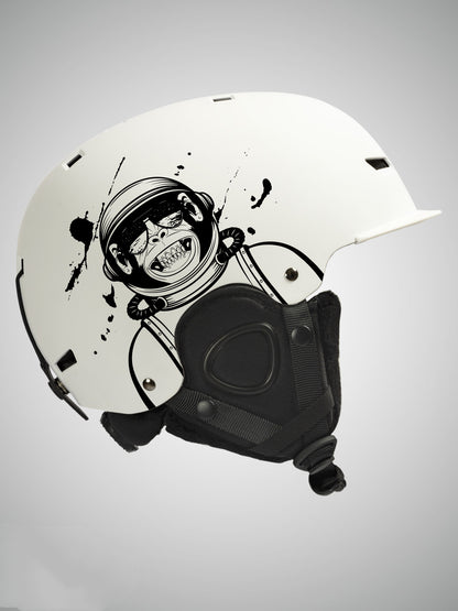 Adult Single And Double Board Snow Goggles Integrated Crash Helmet