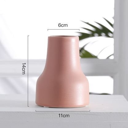Morandi Color Nordic Style Creative Ceramic Dry Flower Vase Living Room Flower