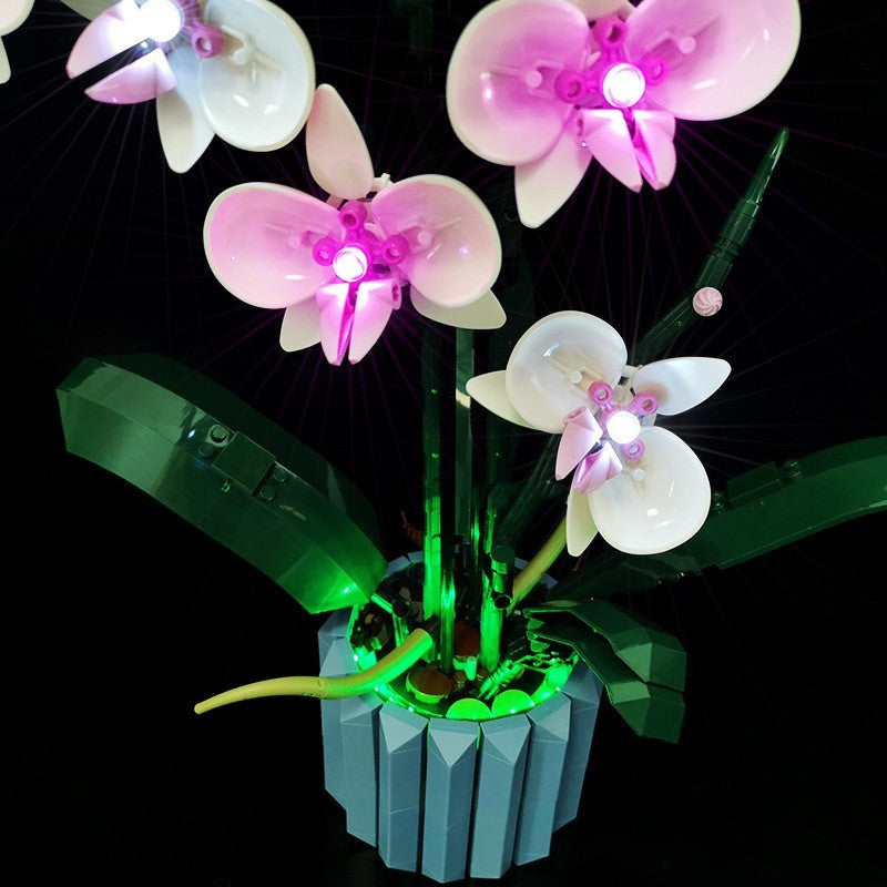 Orchid Green Plant Bonsai Remote Control LED Light