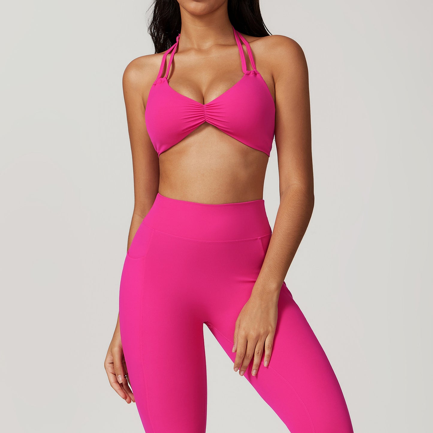 Push Up Halter Beauty Back Yoga Bra Top